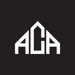 ACA letter logo design on black background. ACA creative initials letter logo concept. ACA letter design. 