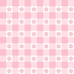 seamless pattern with pink flowers