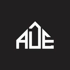 ADE letter logo design. ADE monogram initials letter logo concept. ADE letter design in black background.