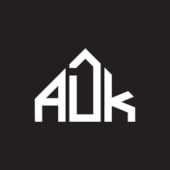 ADK letter logo design. ADK monogram initials letter logo concept. ADK letter design in black background.