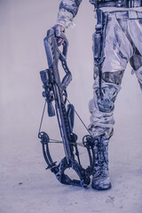 fighter with a crossbow and a raven