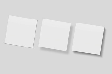 Blank Paper for Mockup. 3D Render.