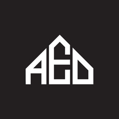 AEO letter logo design. AEO monogram initials letter logo concept. AEO letter design in black background.