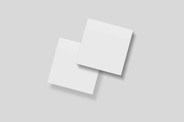 Blank Paper for Mockup. 3D Render.