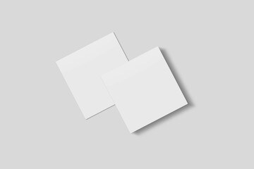 Blank Paper for Mockup. 3D Render.