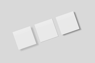 Blank Paper for Mockup. 3D Render.