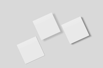 Blank Paper for Mockup. 3D Render.