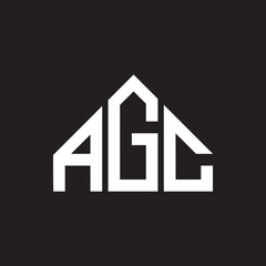 AGC letter logo design. AGC monogram initials letter logo concept. AGC letter design in black background.