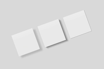 Blank Paper for Mockup. 3D Render.