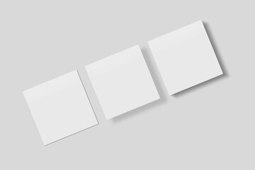 Blank Paper for Mockup. 3D Render.