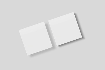 Blank Paper for Mockup. 3D Render.