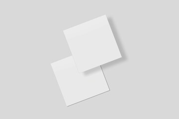 Blank Paper for Mockup. 3D Render.