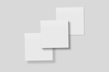 Blank Paper for Mockup. 3D Render.