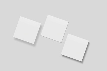 Blank Paper for Mockup. 3D Render.