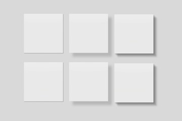 Blank Paper for Mockup. 3D Render.