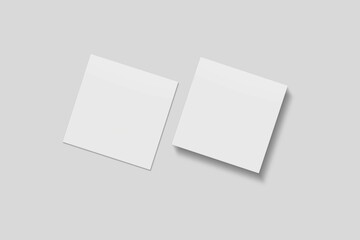 Blank Paper for Mockup. 3D Render.