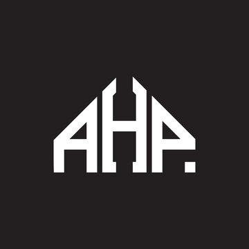 AHP letter logo design. AHP monogram initials letter logo concept. AHP letter design in black background.