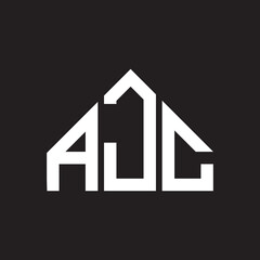 AJC letter logo design. AJC monogram initials letter logo concept. AJC letter design in black background.