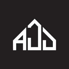 AJJ letter logo design. AJJ monogram initials letter logo concept. AJJ letter design in black background.