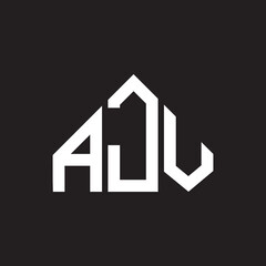AJV letter logo design. AJV monogram initials letter logo concept. AJV letter design in black background.