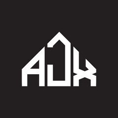 AJX letter logo design. AJX monogram initials letter logo concept. AJX letter design in black background.
