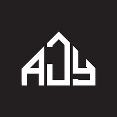 AJY letter logo design. AJY monogram initials letter logo concept. AJY letter design in black background.
