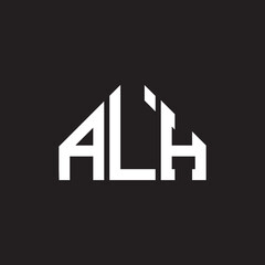 ALH letter logo design. ALH monogram initials letter logo concept. ALH letter design in black background.