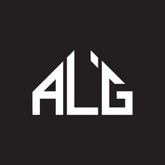 ALG letter logo design. ALG monogram initials letter logo concept. ALG letter design in black background.