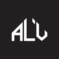 ALV letter logo design. ALV monogram initials letter logo concept. ALV letter design in black background.ALV letter logo design. ALV monogram initials letter logo concept.