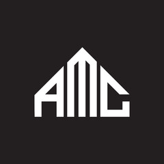 AMc letter logo design. AMc monogram initials letter logo concept. AMc letter design in black background.