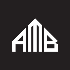 AMB letter logo design. AMB monogram initials letter logo concept. AMB letter design in black background.