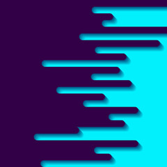 Fototapeta premium Background of geometric shapes. Vector illustration of purple curves with shadows on turquoise. A sketch for creativity.