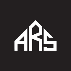 ARS letter logo design. ARS monogram initials letter logo concept. ARS letter design in black background.