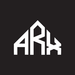 ARX letter logo design. ARX monogram initials letter logo concept. ARX letter design in black background.