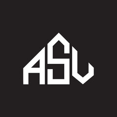 ASV letter logo design. ASV monogram initials letter logo concept. ASV letter design in black background.