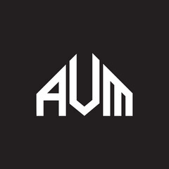 AVM letter logo design. AVM monogram initials letter logo concept. AVM letter design in black background.