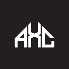 AXC letter logo design. AXC monogram initials letter logo concept. AXC letter design in black background.