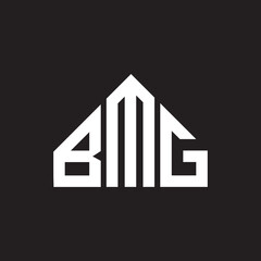 BMG letter logo design. BMG monogram initials letter logo concept. BMG letter design in black background.