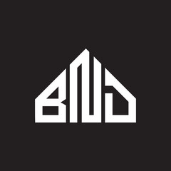 BND letter logo design. BND monogram initials letter logo concept. BND letter design in black background.