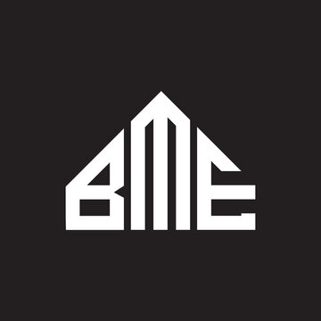 BME letter logo design. BME monogram initials letter logo concept. BME letter design in black background.