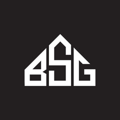 BSG letter logo design. BSG monogram initials letter logo concept. BSG letter design in black background.
