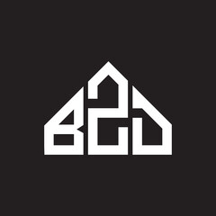BZD letter logo design. BZD monogram initials letter logo concept. BZD letter design in black background.