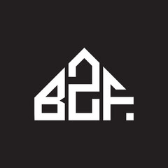 BZF letter logo design. BZF monogram initials letter logo concept. BZF letter design in black background.