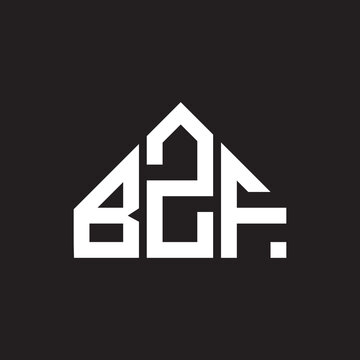 BZF letter logo design. BZF monogram initials letter logo concept. BZF letter design in black background.