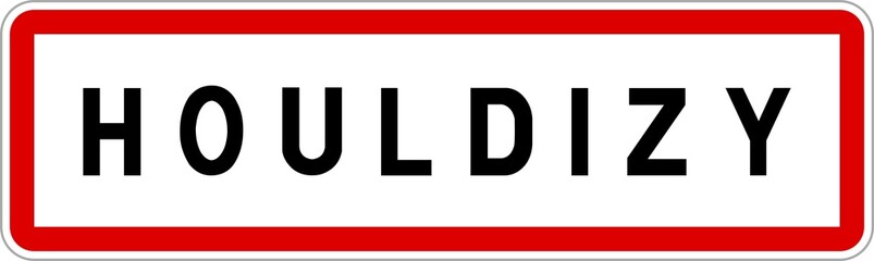 Panneau entrée ville agglomération Houldizy / Town entrance sign Houldizy