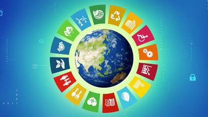 SDGsイメージ　サステナブル　地球環境