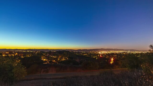 Timelapse video Calabasas Valley California