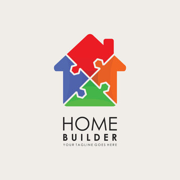 Home & pazzle for home builder logo idea