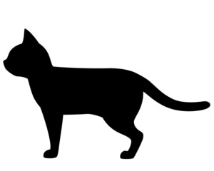 ネコのシルエットイラスト11