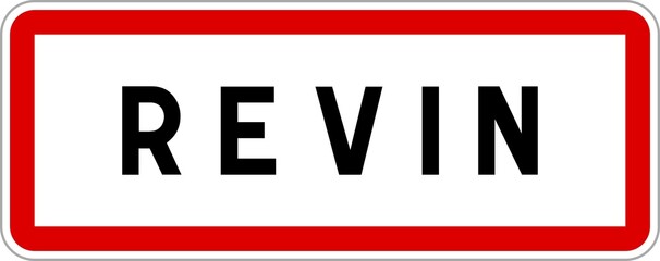 Panneau entrée ville agglomération Revin / Town entrance sign Revin